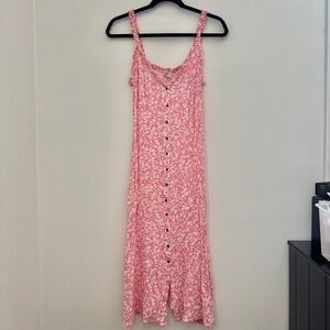Billabong Pink Floral Midi Dress